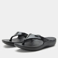 Ode Black Gloss Sandal | Alegria Shoes