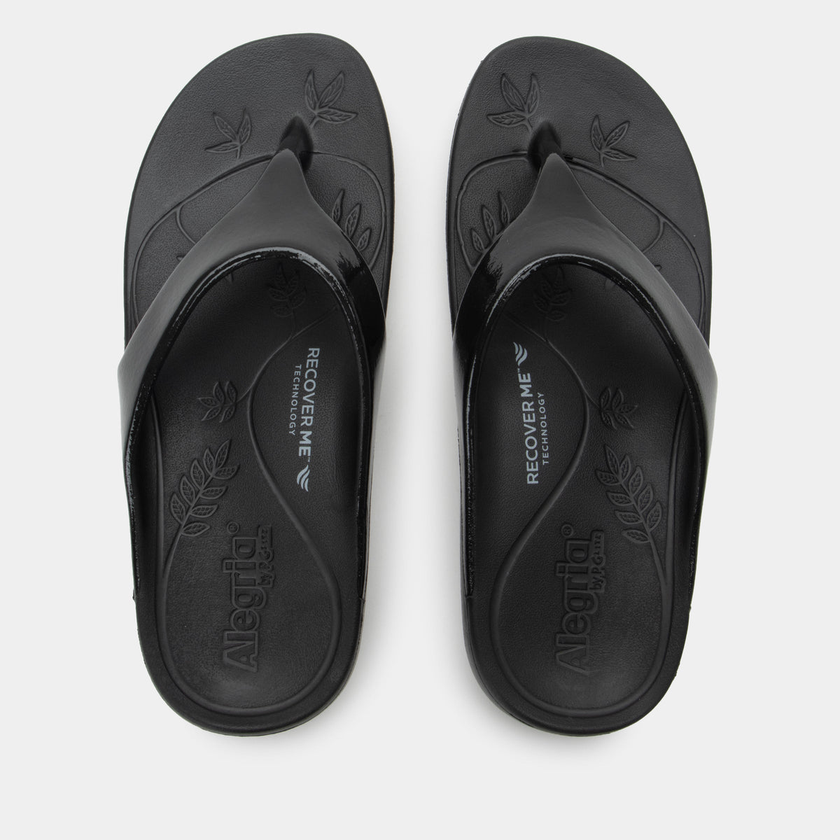 Ode Black Gloss Sandal | Alegria Shoes