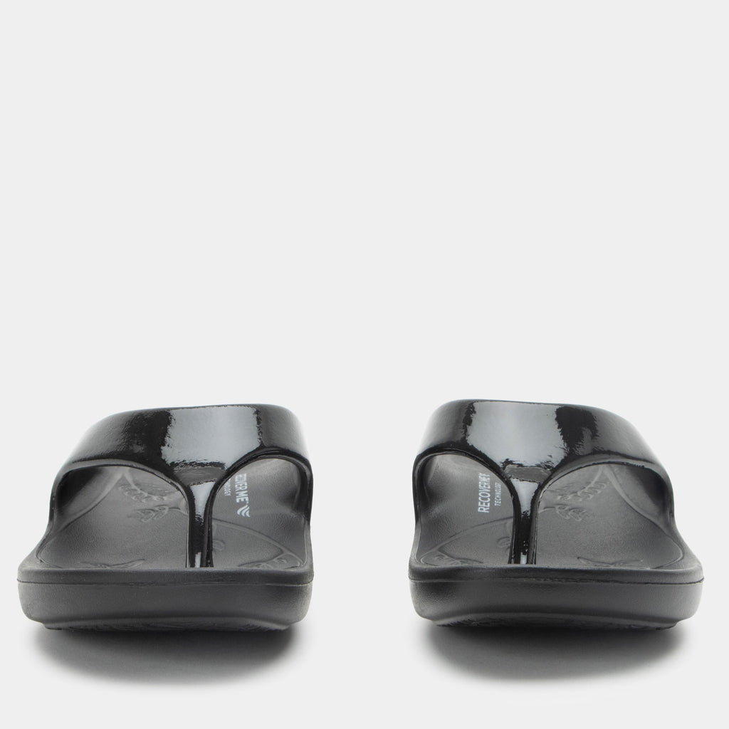 Ode Black Gloss Sandal | Alegria Shoes
