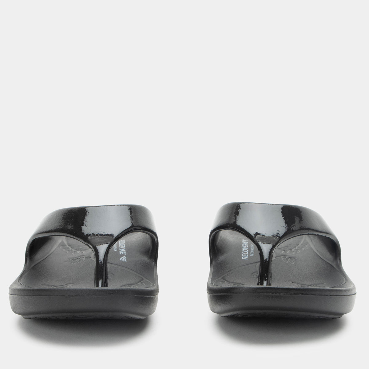 Ode Black Gloss Sandal | Alegria Shoes