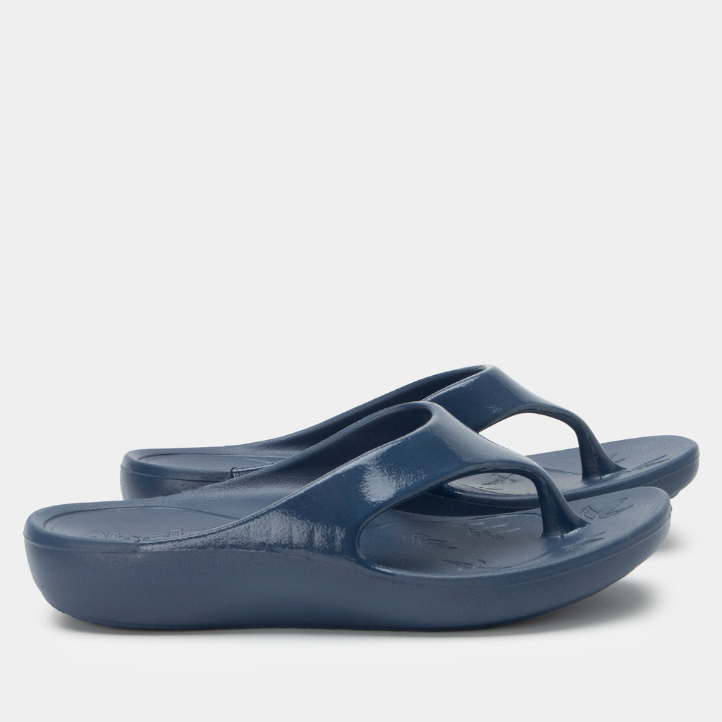 Ode Navy Gloss Sandal