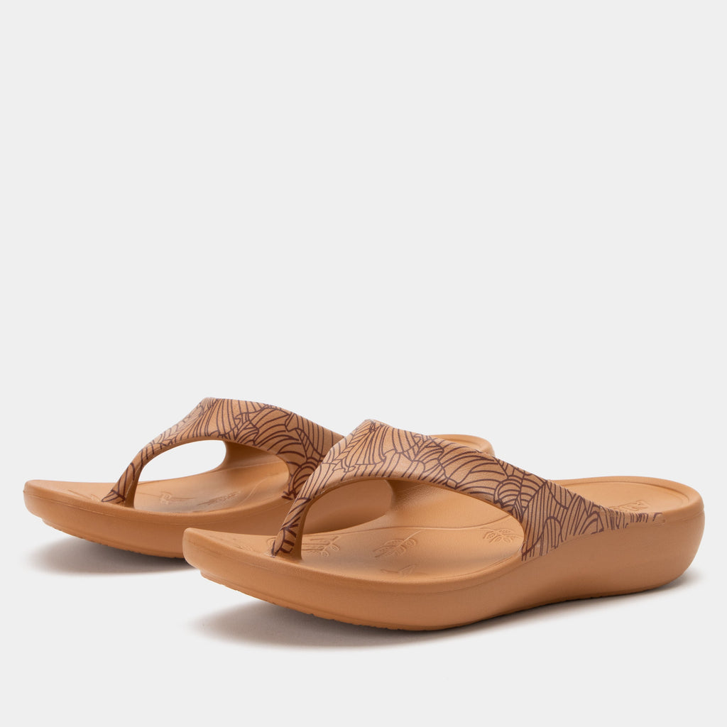 Ode Tobacco Leaf EVA flip-flop sandal on recovery rocker outsole - ODE-849_S1