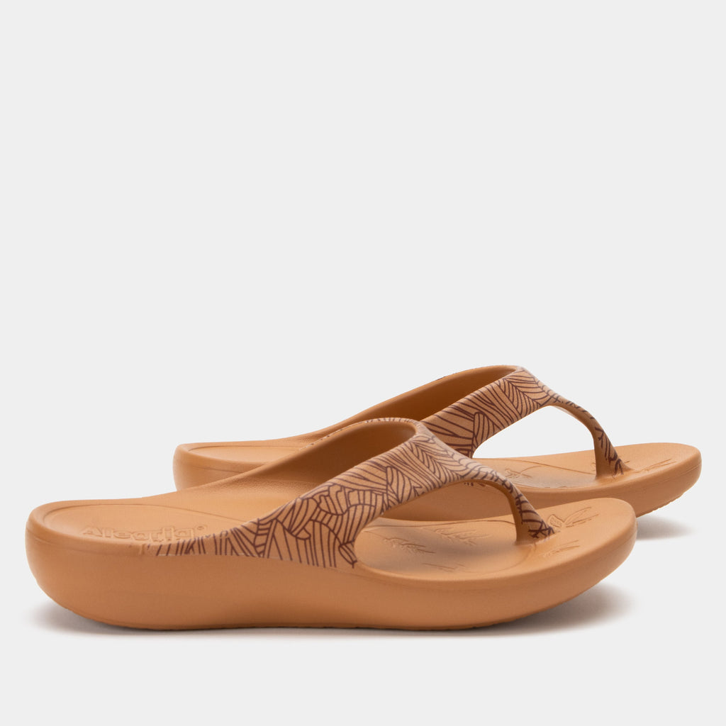 Ode Tobacco Leaf EVA flip-flop sandal on recovery rocker outsole - ODE-849_S2