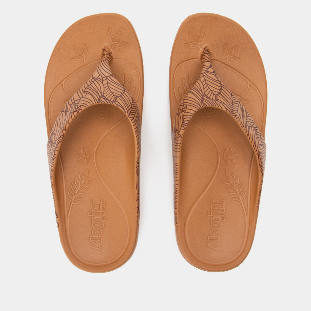 Ode Tobacco Leaf EVA flip-flop sandal on recovery rocker outsole - ODE-849_S4