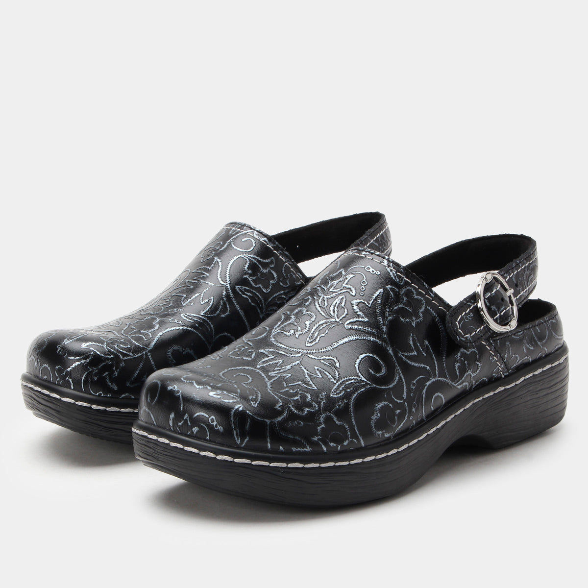 Olie Embroider Me Pewter Shoe | Alegria Shoes