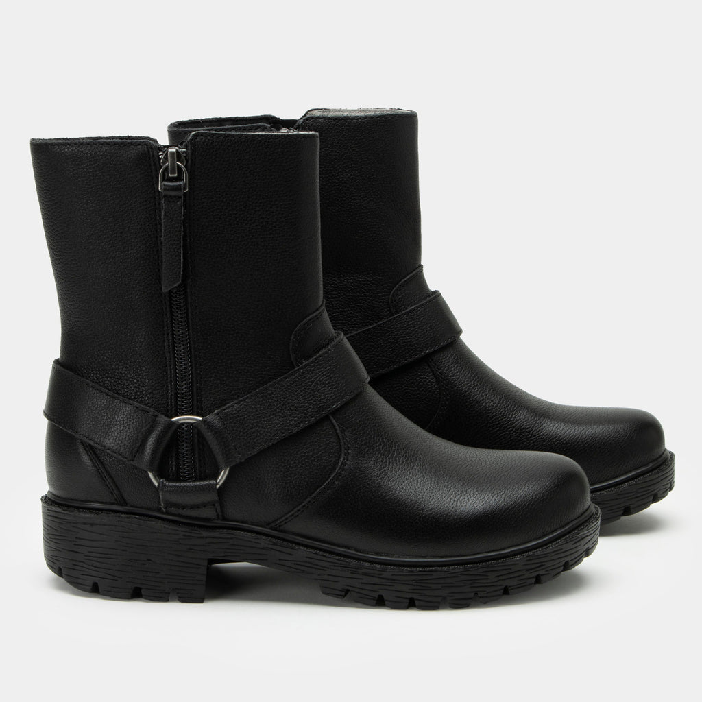 Olympia Black Bird Boot | Alegria Shoes