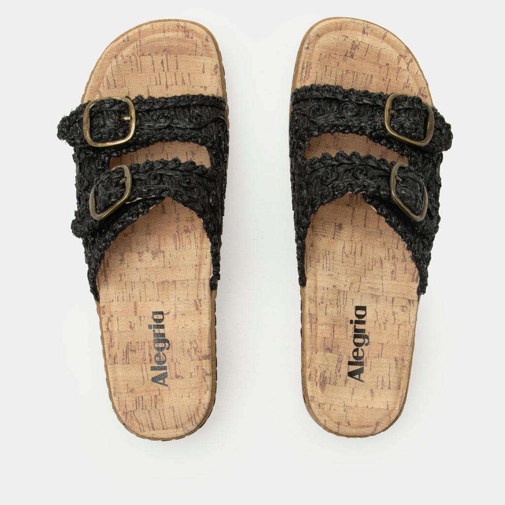 Oona Black Sandal | Alegria Shoes