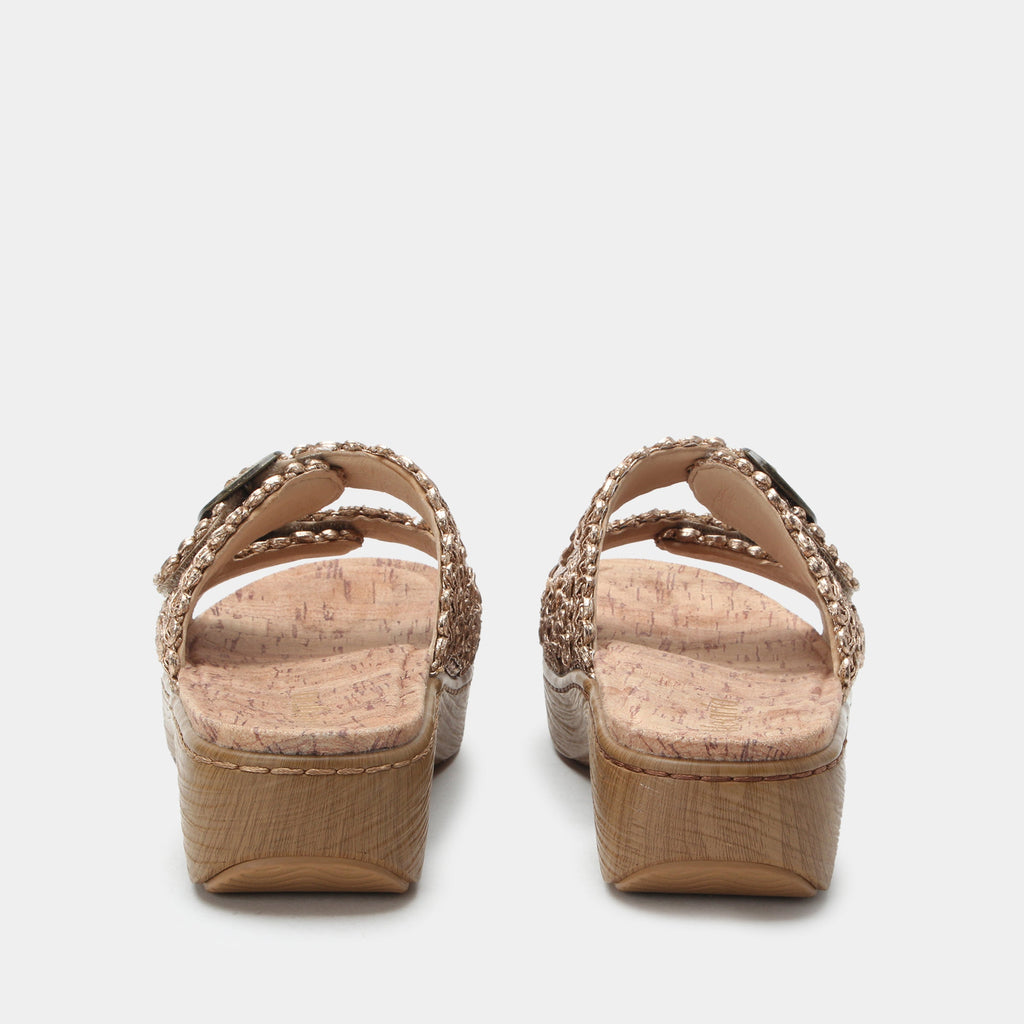 Oona Fancy Gold Sandal | Alegria Shoes