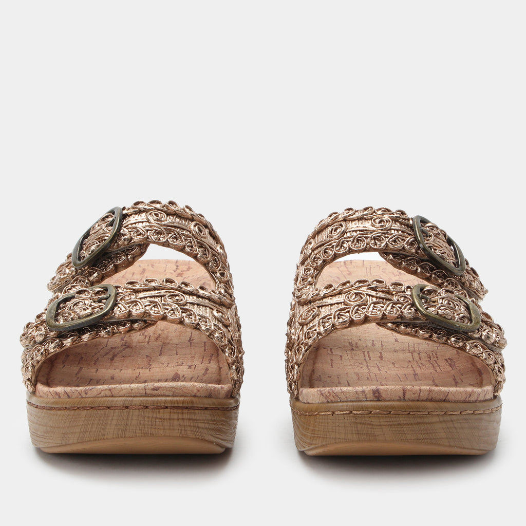 Oona Fancy Gold Sandal | Alegria Shoes