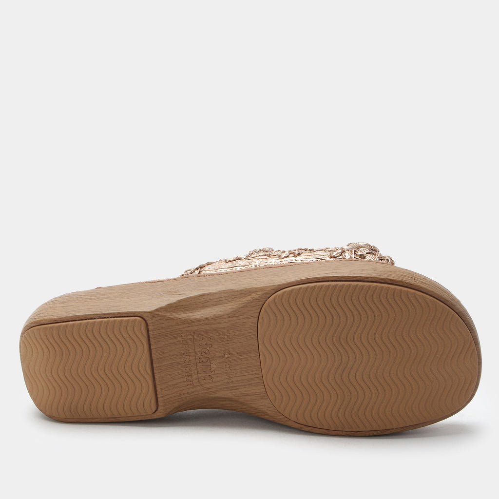 Oona Fancy Gold Sandal | Alegria Shoes