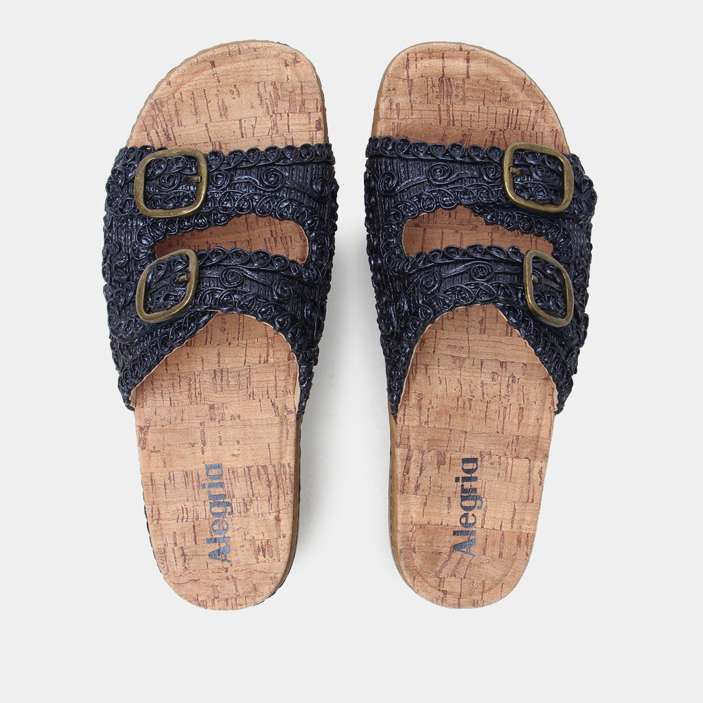 Oona Fancy Navy Sandal | Alegria Shoes