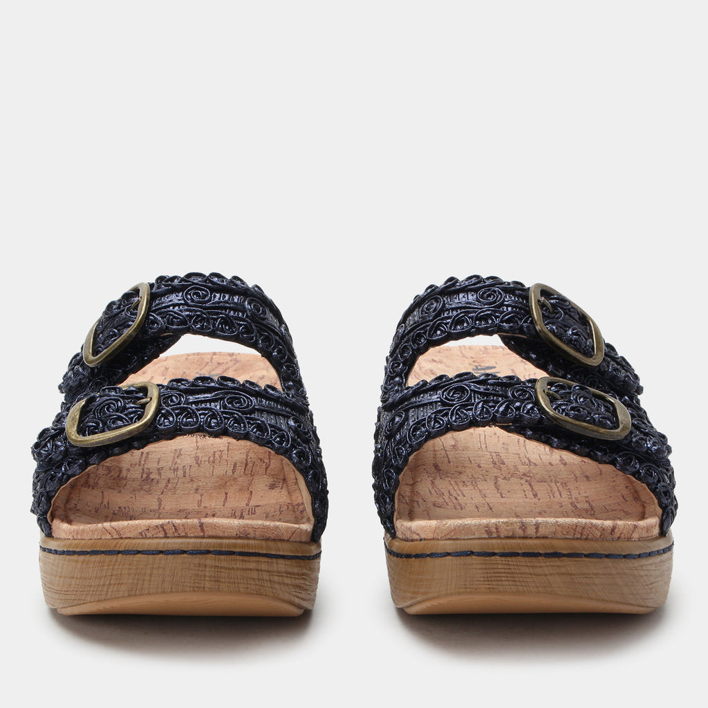 Oona Fancy Navy Sandal | Alegria Shoes