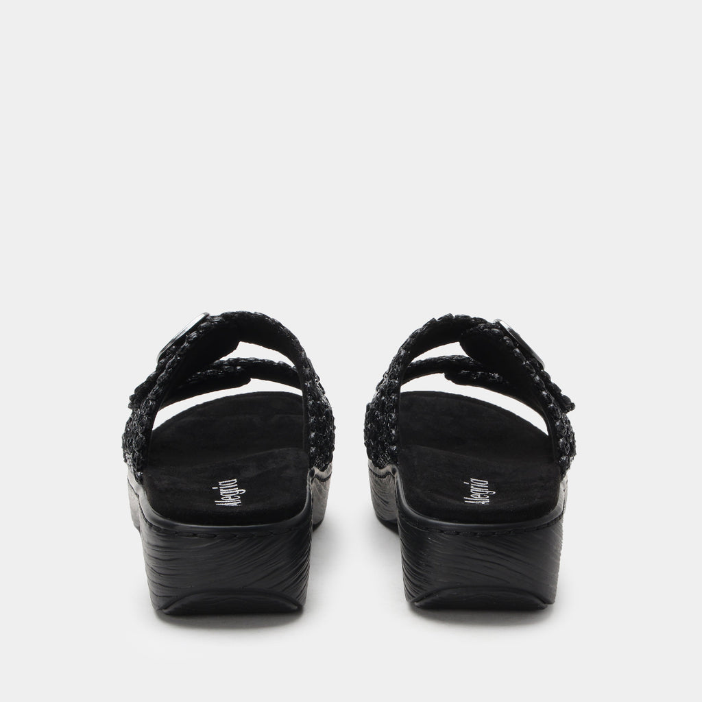 Oona Fancy Black Sandal | Alegria Shoes