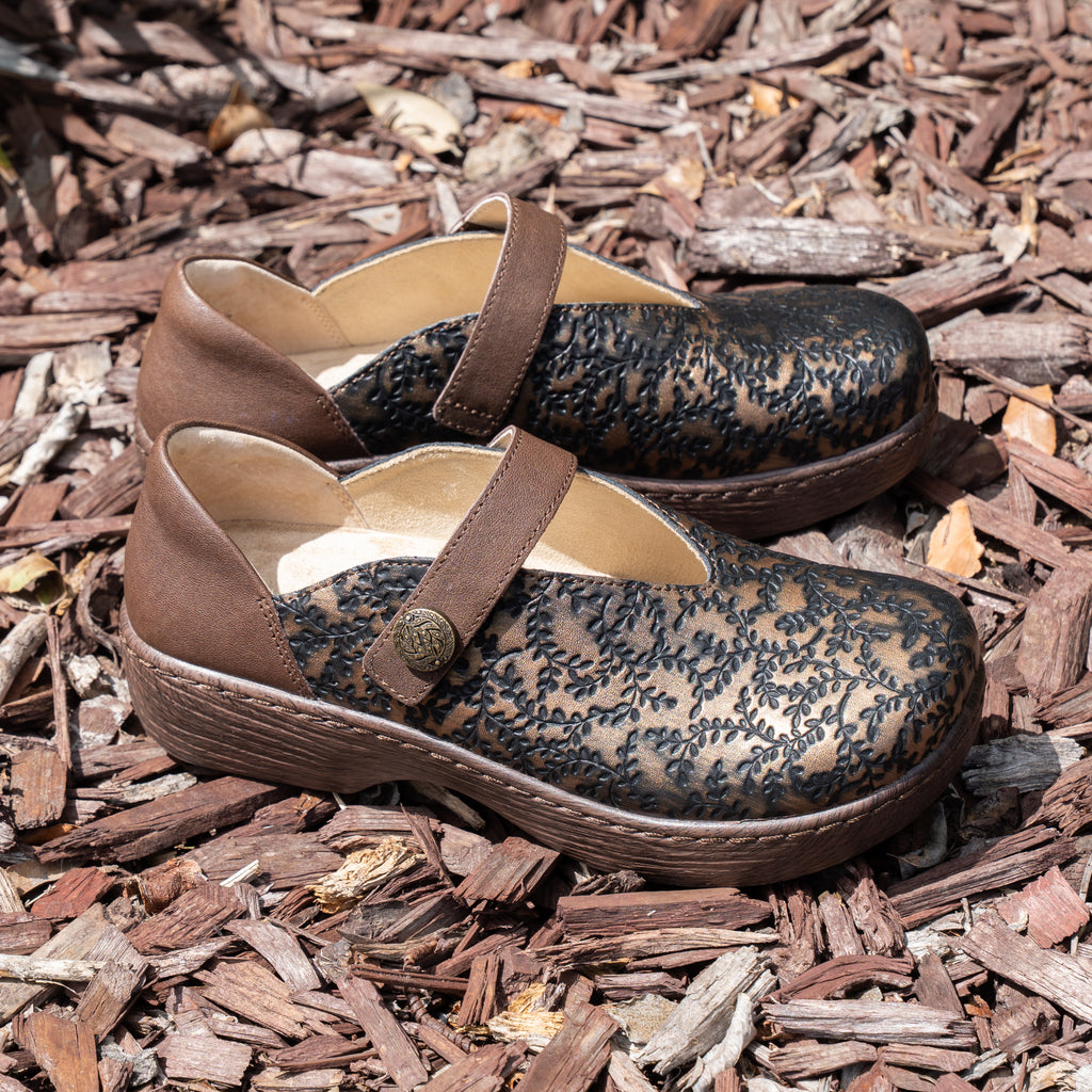 Opheliah Ivy Brush Bronze Shoe - Alegria Shoes
