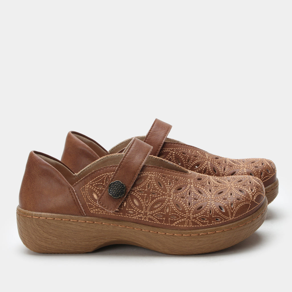 Opheliah Worn Cognac Breeze Shoe | Alegria Shoes
