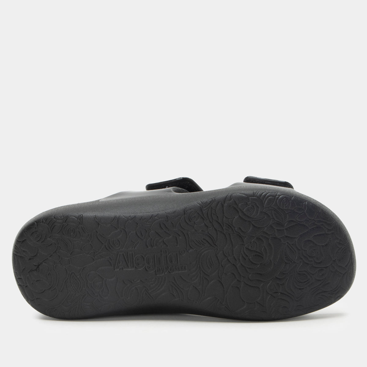 Orbyt Black Gloss Sandal | Alegria Shoes