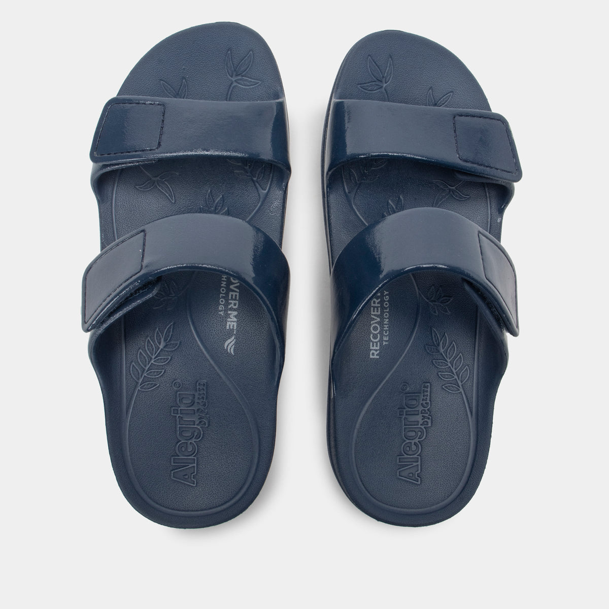Orbyt Navy Gloss Sandal | Alegria Shoes