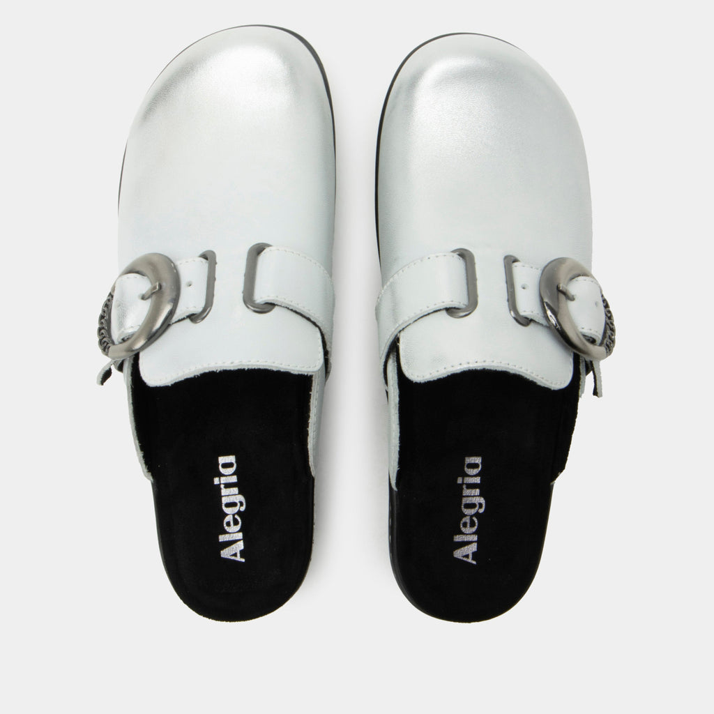 Osmosis Silver White Shoe | Alegria Shoes