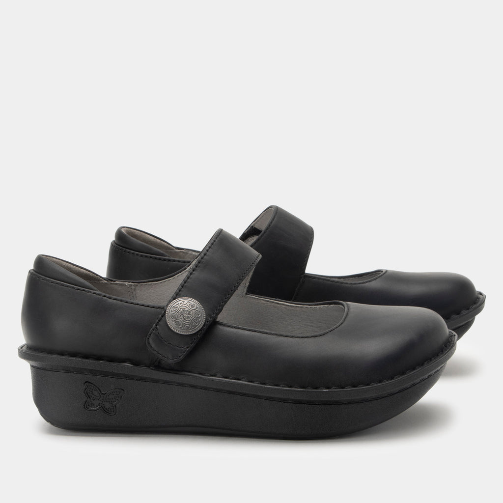 Paloma Oiled Black Mary Jane | Alegria Shoes