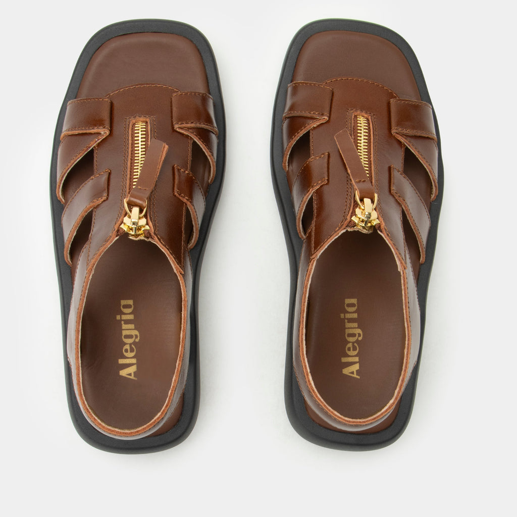 Palmer Marrone Sandal | Alegria Shoes