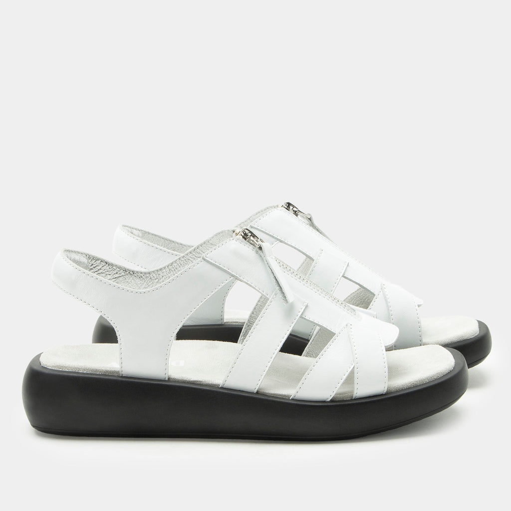 Palmer White Sandal | Alegria Shoes