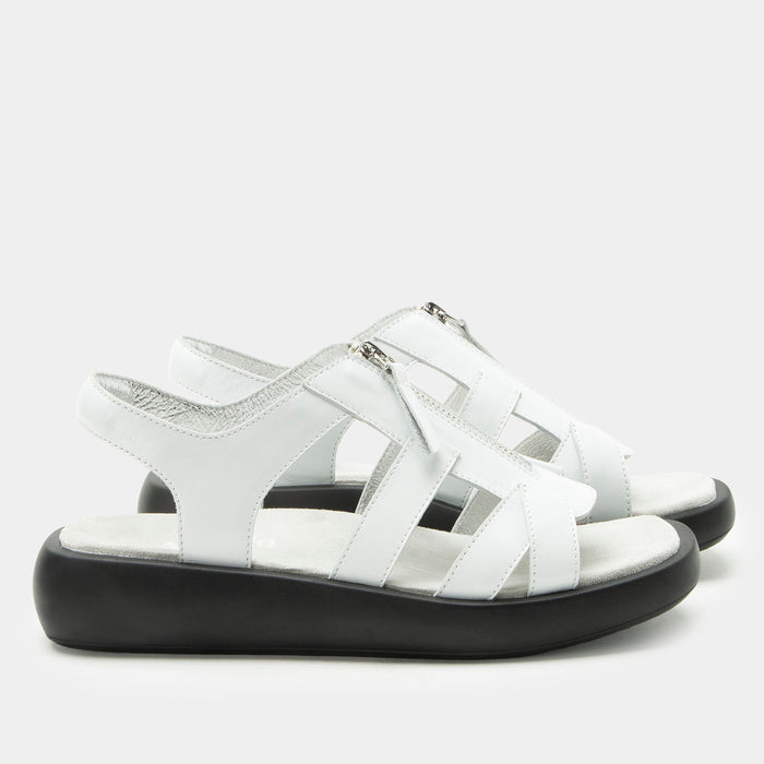 alegria Palmer White Sandal