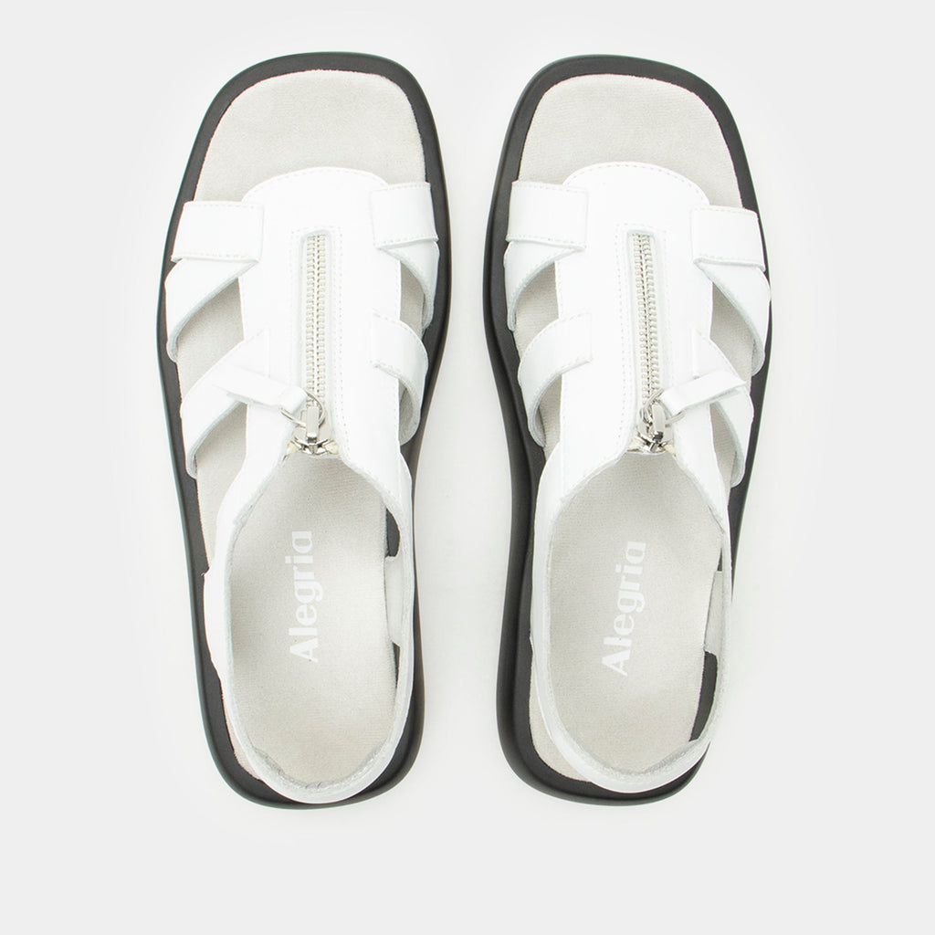 Palmer White Sandal | Alegria Shoes