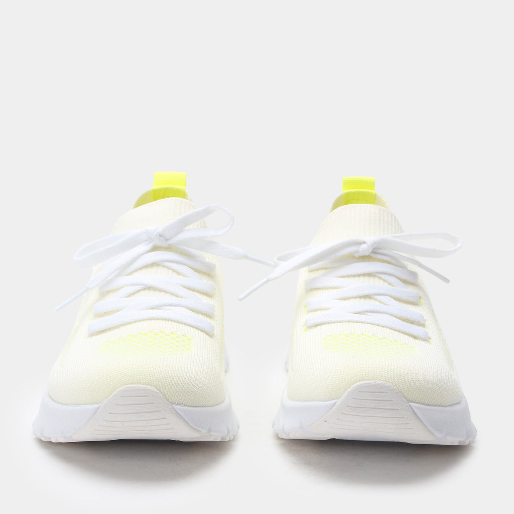 Regale Neon White Shoe | Alegria Shoes