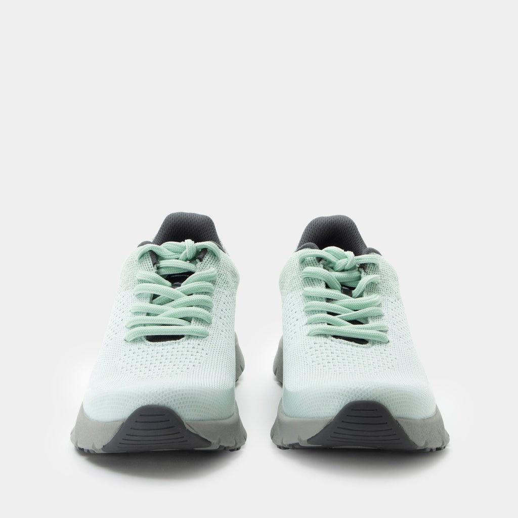 Revl Bio-Mint shoe on a lightweight EVA Rebounce outsole | Lace up shoe with a mint knit upper and grey outsole.