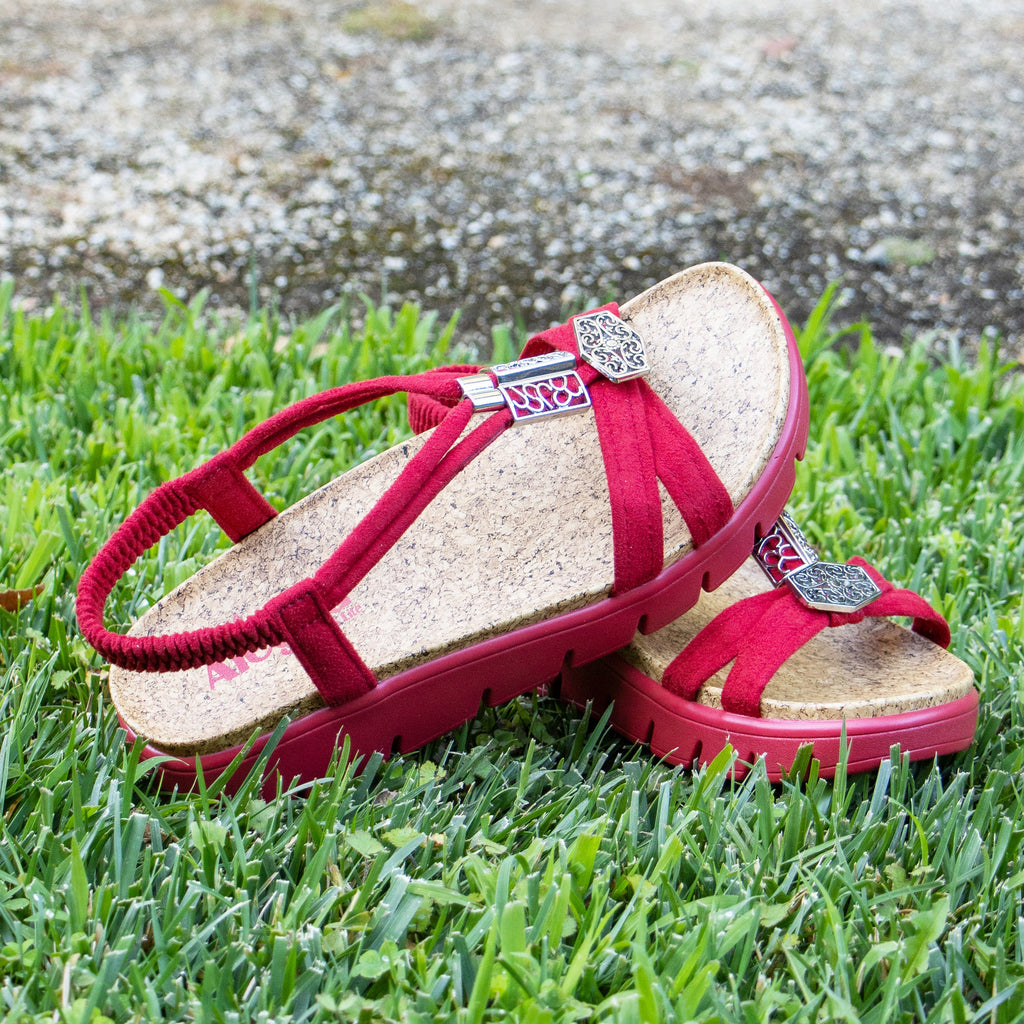 Roz True Red Sandal | Alegria Shoes