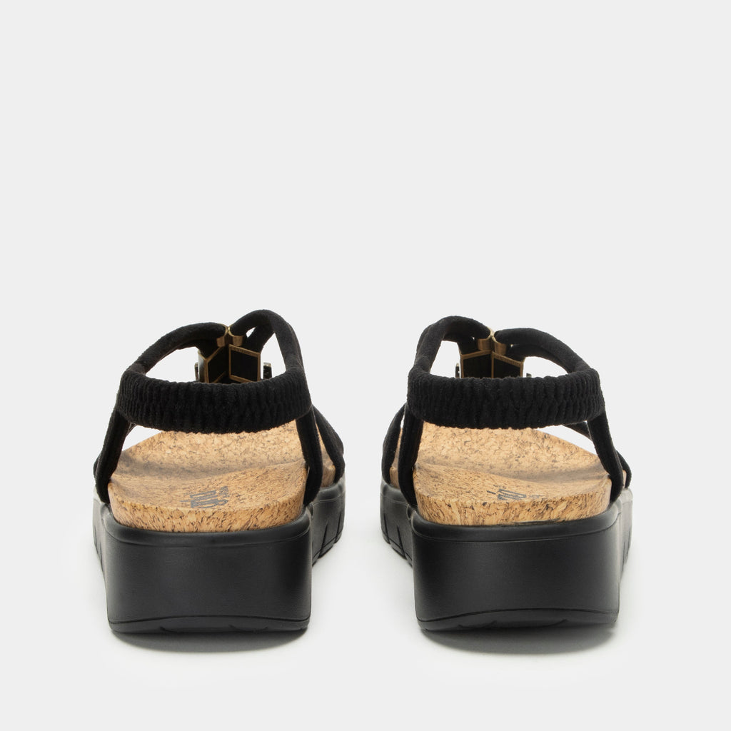 Roz Casual Black Sandal | Alegria Shoes