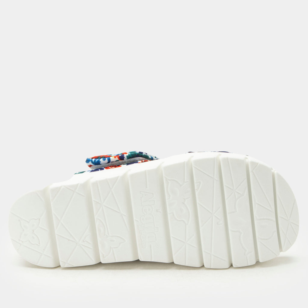 Rylie Primary Party slide on sandal on a heritage outsole