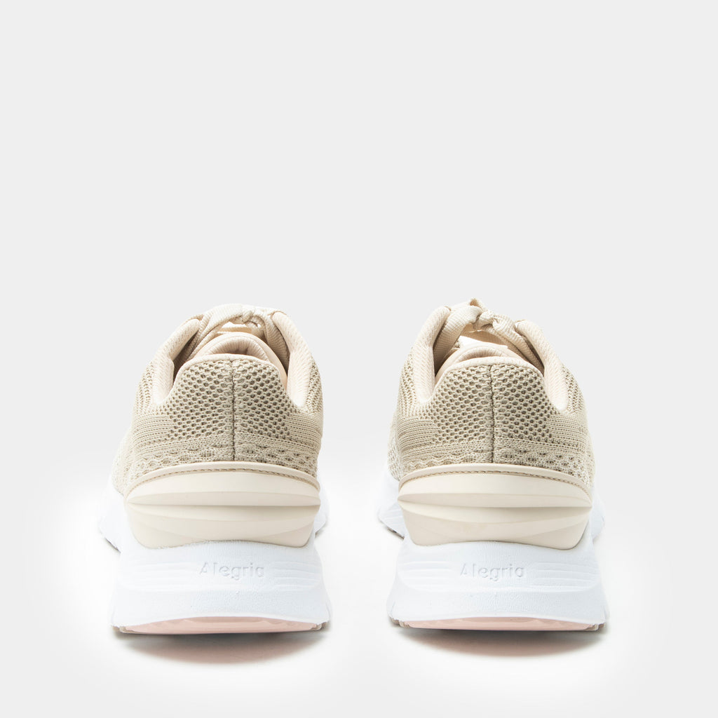 Rize Beige shoe on a lightweight EVA Rebounce outsole| Lace up beige shoe with Dream Fit knit uppers.