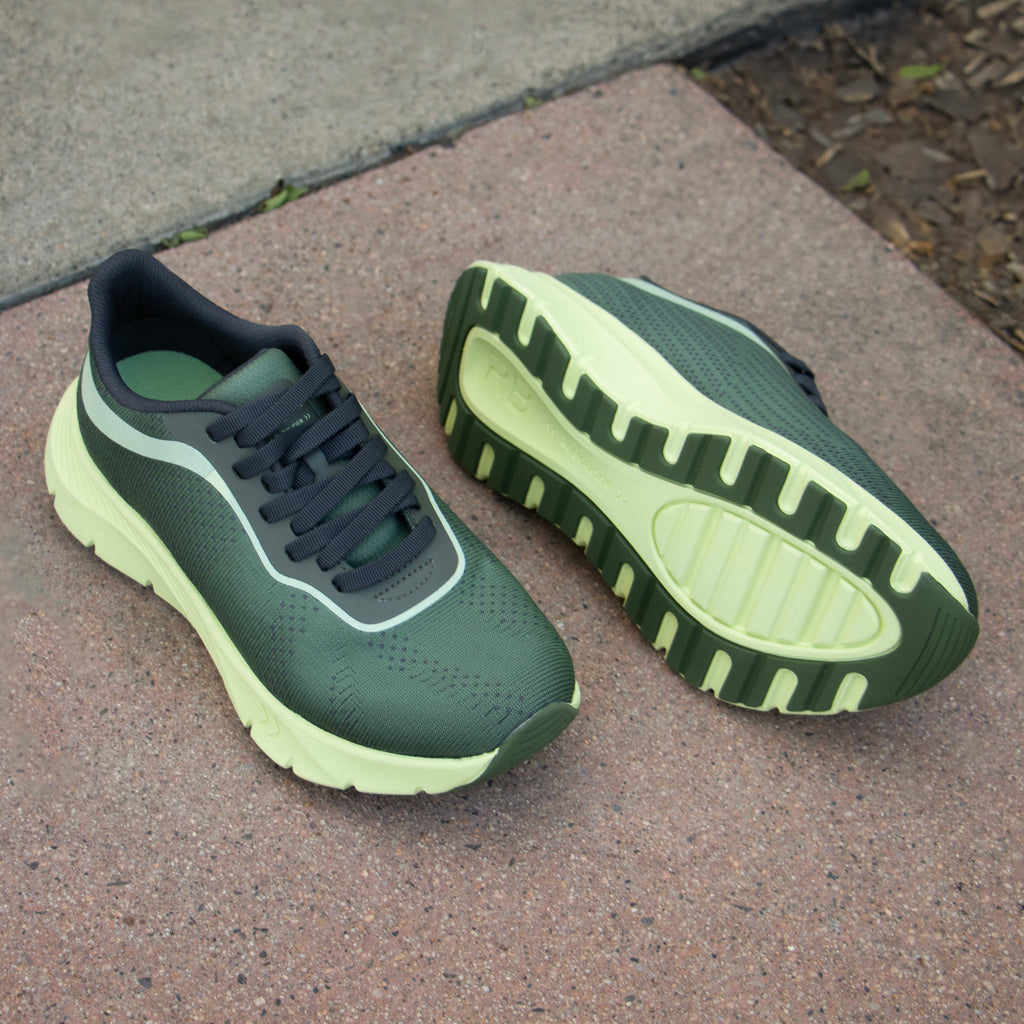 Rize Matcha Pop shoe on a lightweight EVA Rebounce outsole 