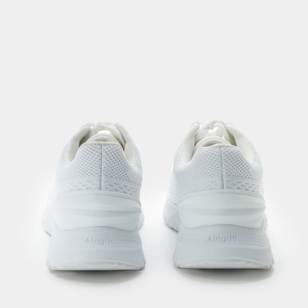 Rize White shoe on a lightweight EVA Rebounce outsole| Lace up white shoe with Dream Fit knit uppers.