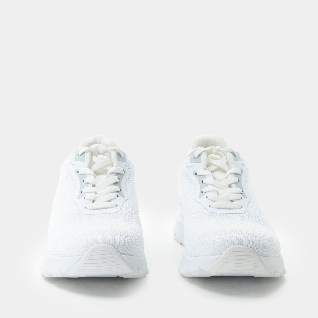 Rize White shoe on a lightweight EVA Rebounce outsole| Lace up white shoe with Dream Fit knit uppers.