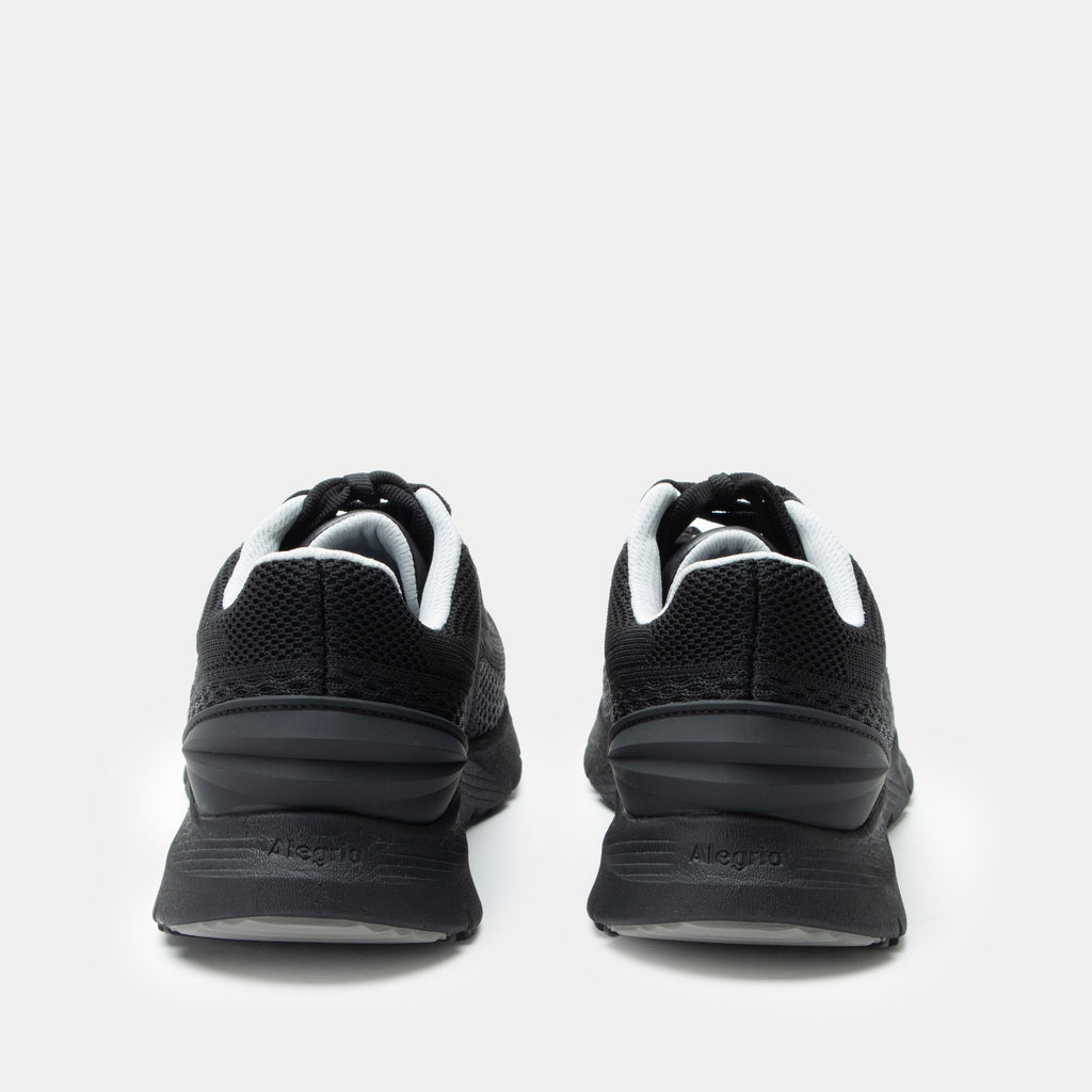 Rize Onyx shoe on a lightweight EVA Rebounce outsole| Lace up black shoe with Dream Fit knit uppers.