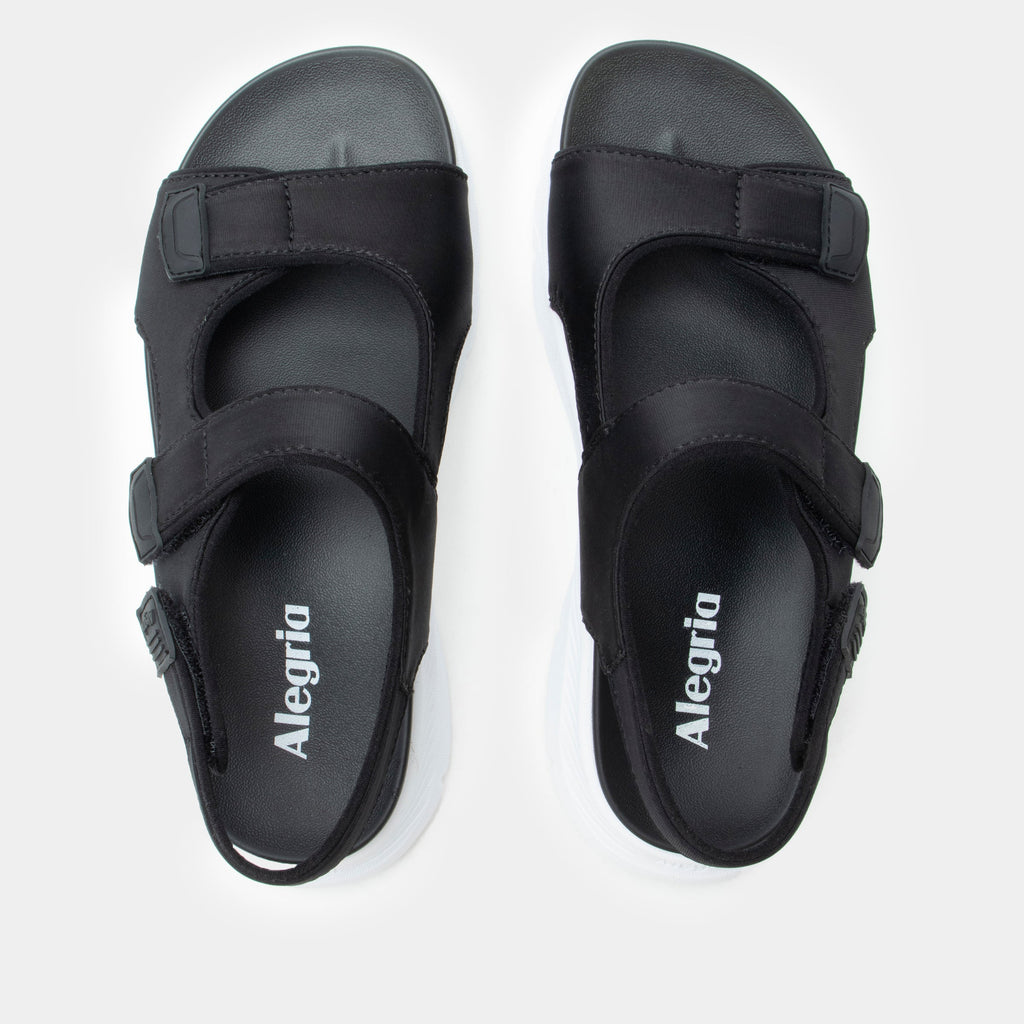 Sandie Black Top sandal | Black sandal with adjustable straps and EVA Rebounce outsole.