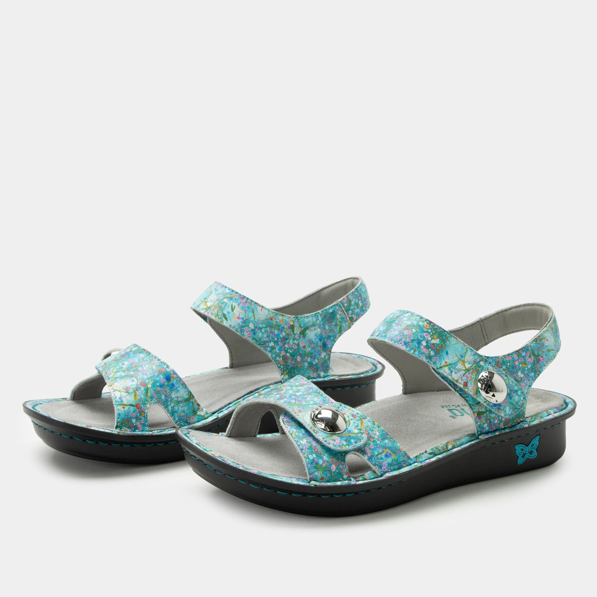 Vienna Aqua Flora Sandal | Alegria Shoes