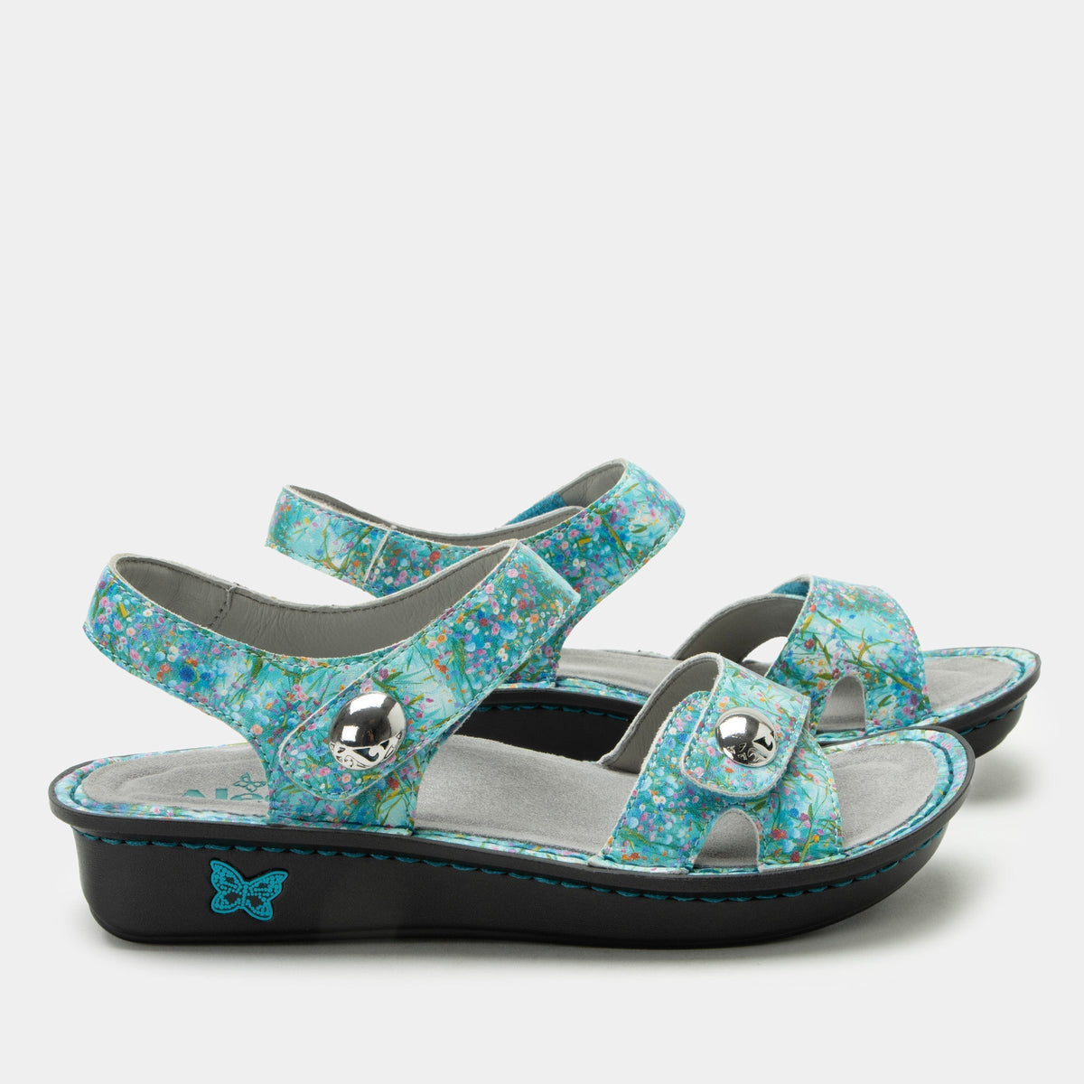 Vienna Aqua Flora Sandal | Alegria Shoes