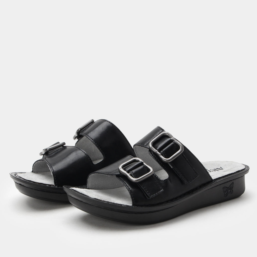 Verah Black Sandal | Alegria Shoes
