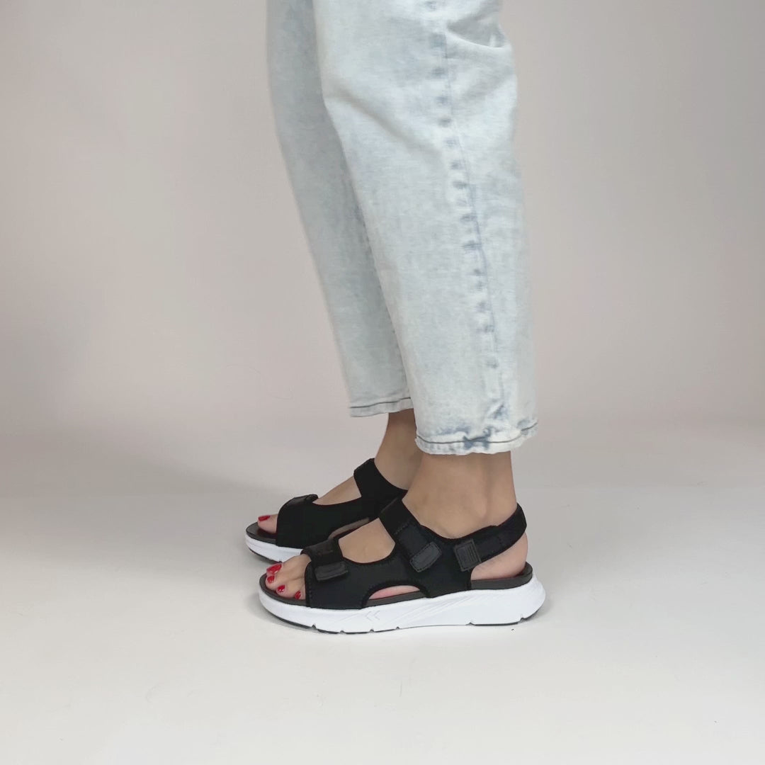 Sandie Black Top Sandal | Alegria Shoes