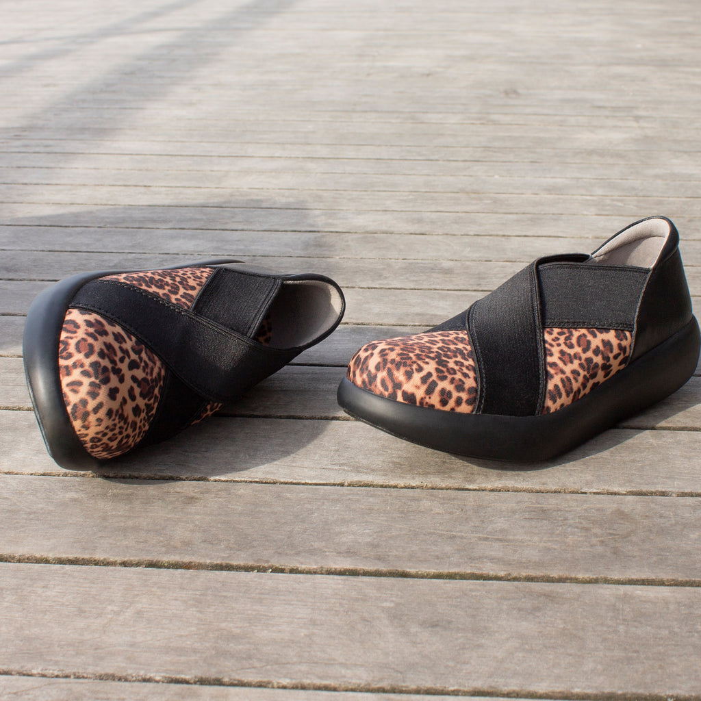 Evie Leopard Dream Fit™ upper slip on shoe with non-flexing rocker outsole - EVI-402_S1X