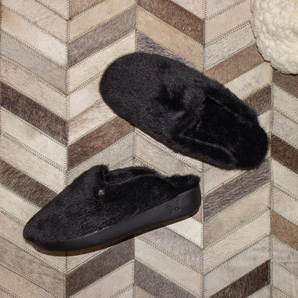 Leisurelee2 Black vegan shearling slipper - LE2-7857_S1X
