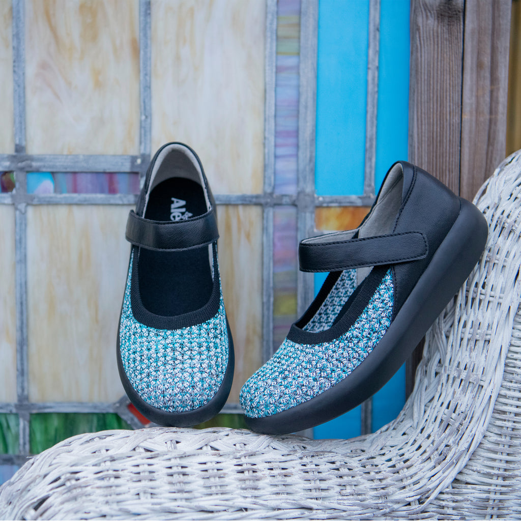 Olivia Black Multi sleek rocker mary jane style shoe with non-flexing rocker outsole - OLI-7730_S1X