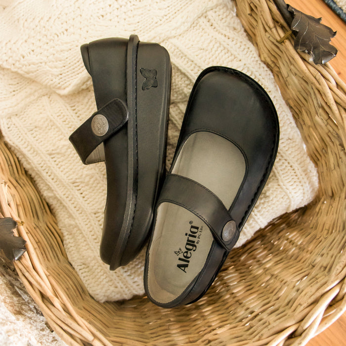alegria Paloma Oiled Black Mary Jane