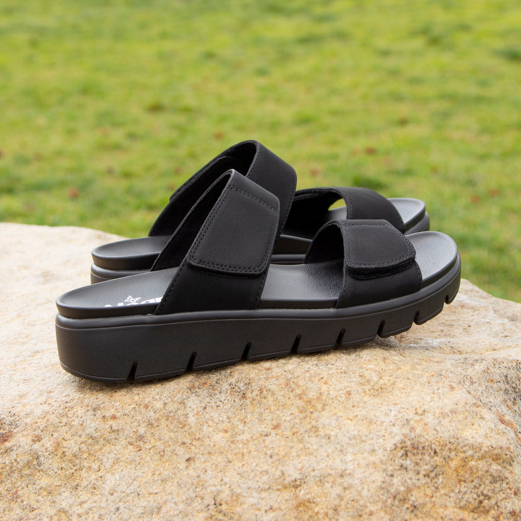 Rubie Black vegan upper sandal on heritage outsole - RUB-601_S1X