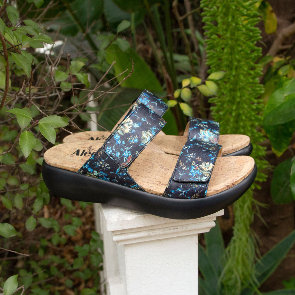 Bryce Passionate slip on two strap sandal with non-flexing sleek rocker bottom with built in arch support  - BRY-7533_S2