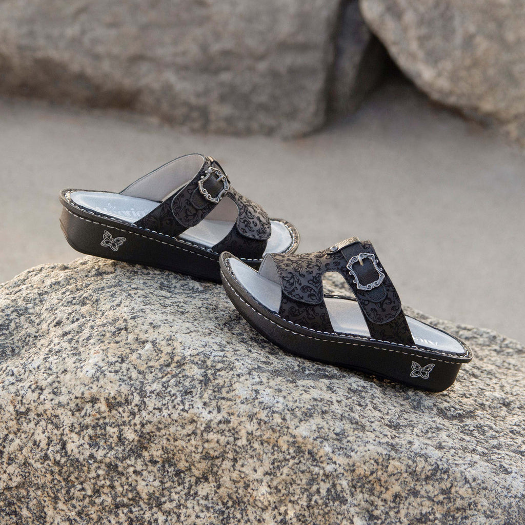 Kasha Ivalace two-strap slide sandal on classic rocker outsole- KAS-7515_S2