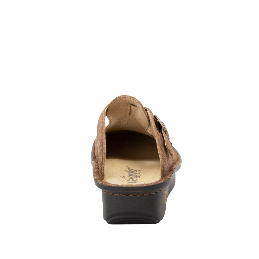 Classic Peaceful Easy leather open back clog on classic rocker outsole - ALG-7613_S4